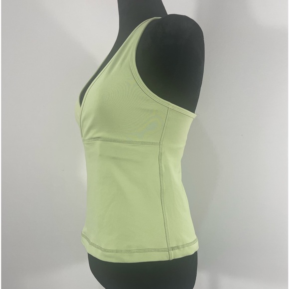 LULULEMON Green, Mint, Deep V Neck, Racetrack Tank, Built in Bra,Size Small - Picture 3 of 10